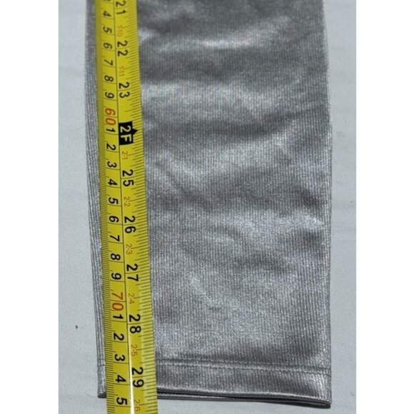 NWT SKIMS Disco Pants Metallic Silver Hot Pants Rave Clubbing Indie Sleaze Y2k - Picture 8 of 11